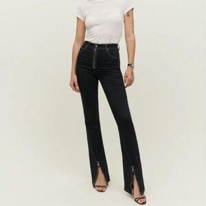 Reformation Black Boot Cut Jeans